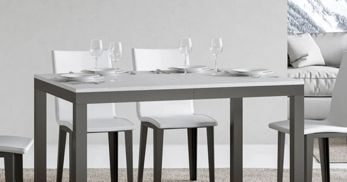 Tavolo Design con Piano in Legno Allungabile Fino a 440 cm Made in Italy - Foxy