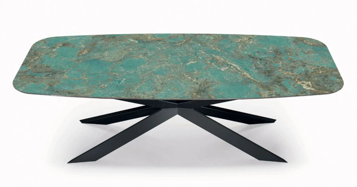 Tavolo Fisso in Ceramica Amazzonite Lucido Made in Italy - Grotta