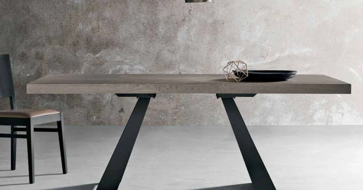 Tavolo in Legno Rovere Nodato Moderno Made in Italy - Zerba