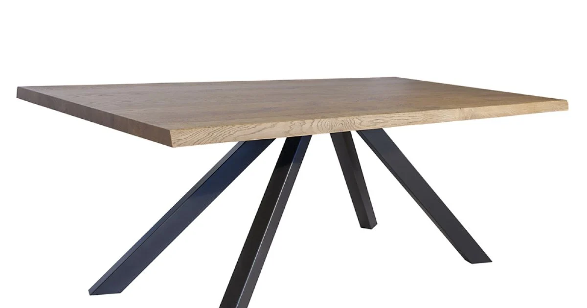 Tavolo in Placcato di Rovere Massellato e Metallo Made in Italy - Seoul