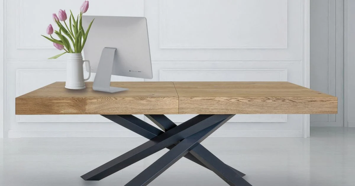 Tavolo Indoor Allungabile in Legno Massello e Metallo Made in Italy – Khal