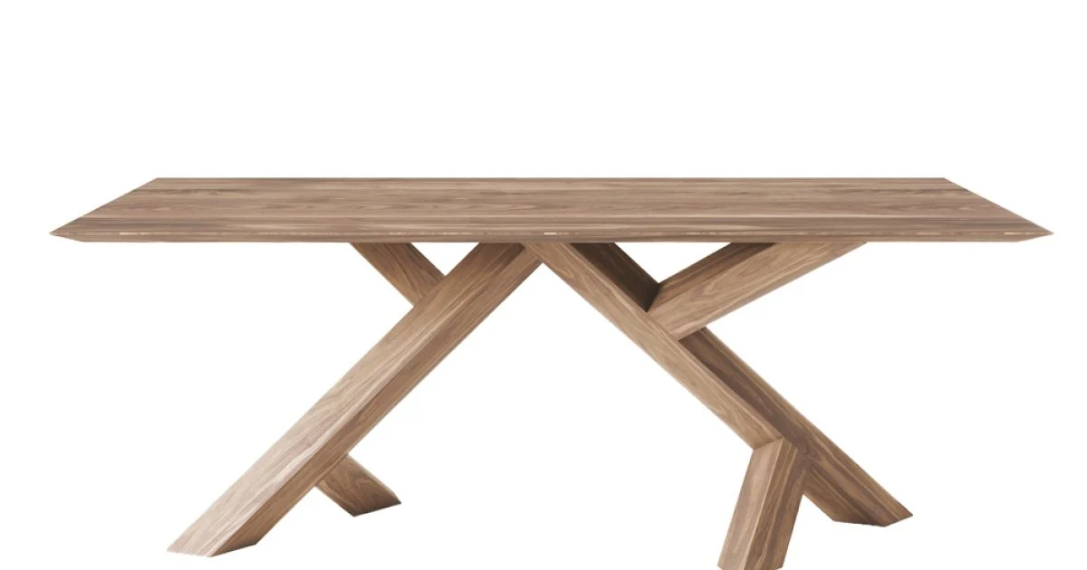 Tavolo Living in Massello Vero di Noce Nodato Made in Italy – Boromir