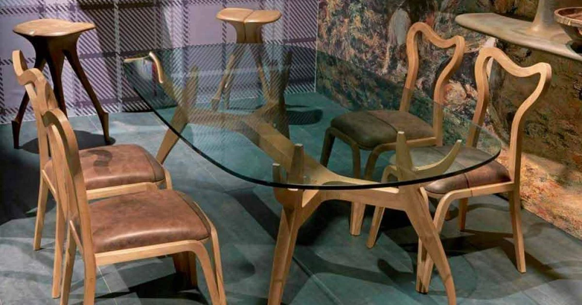 Tavolo ovale da pranzo in legno design moderno, L197xP109 cm, Fraco