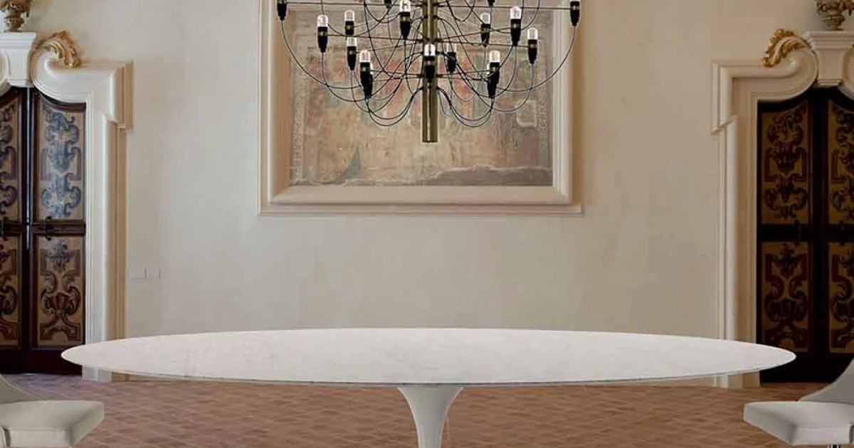 Tavolo Ovale Moderno in Marmo Carrara o Nero Marquinia Made in Italy – Dollars