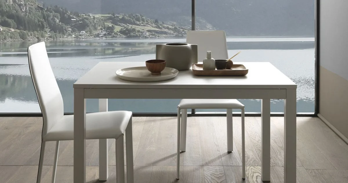 Tavolo Pranzo Allungabile 190 cm Metallo e Legno Made in Italy - Euclideo