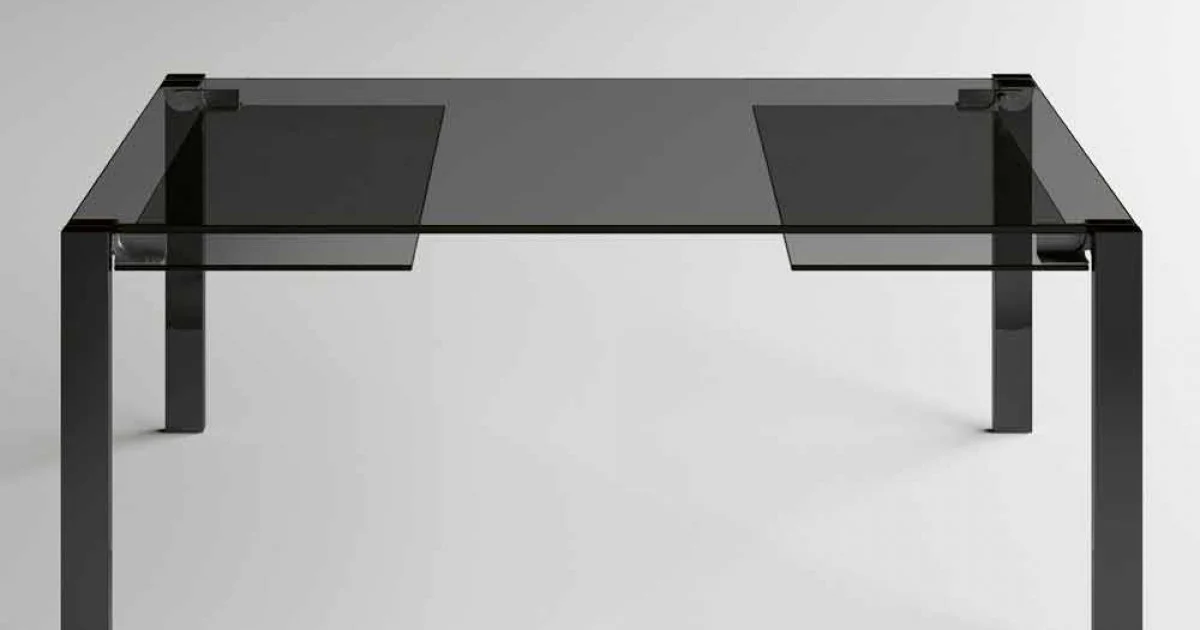 Tavolo Pranzo Allungabile Fino a 280 cm con Piano in Vetro  Made in Italy - Melo