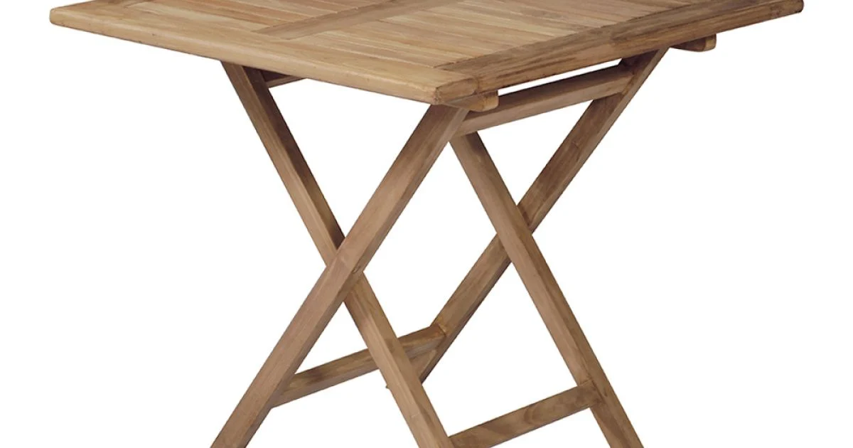 Tavolo Quadrato 80x80 cm da Giardino Realizzato in Teak - Amico