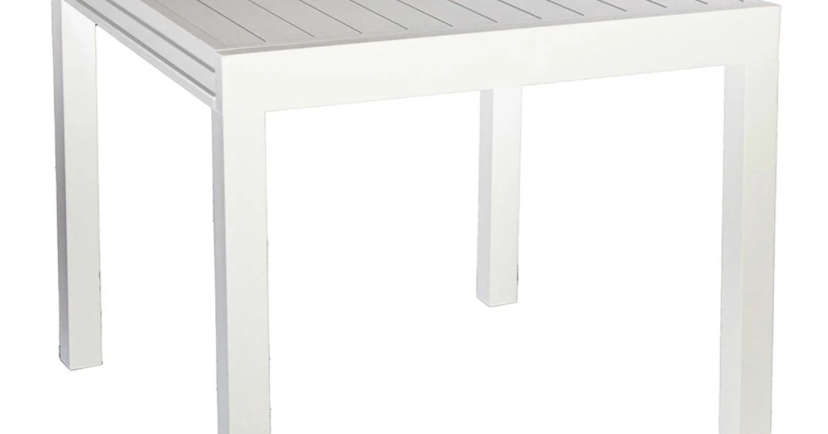 Tavolo Quadrato Allungabile a 180 cm Realizzato in Alluminio - Pennarello