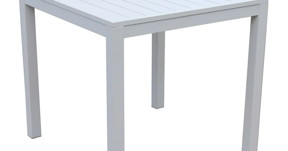 Tavolo Quadrato Fisso da Giardino Realizzato in Alluminio - Pennarello