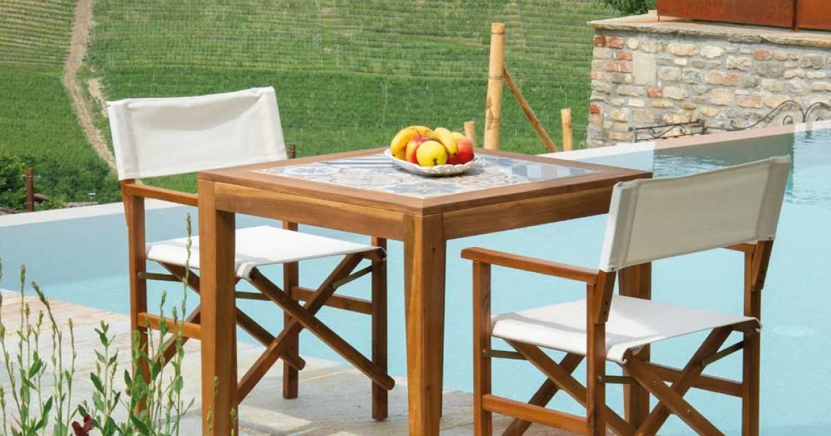 Tavolo Quadrato Realizzato in Legno di Acacia e Piano in Ceramica - Tecnica