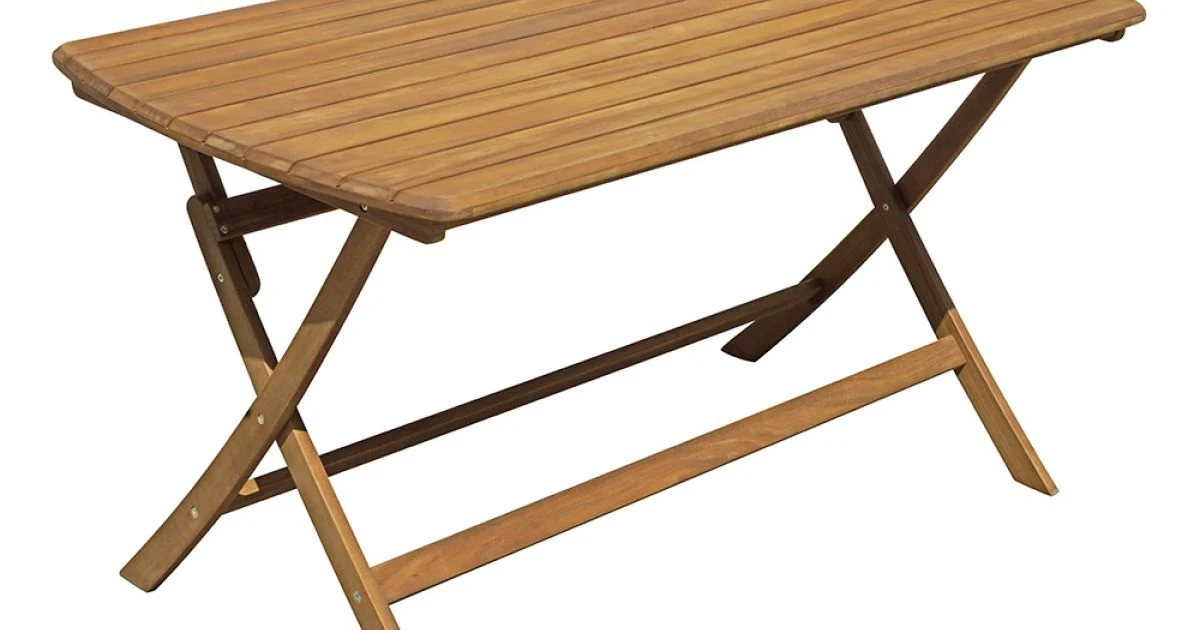 Tavolo Rettangolare da Esterno Realizzato in Legno di Acacia - Tramonto
