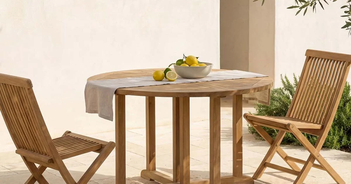 Tavolo Richiudibile da Giardino in Teak – Yggdrasil