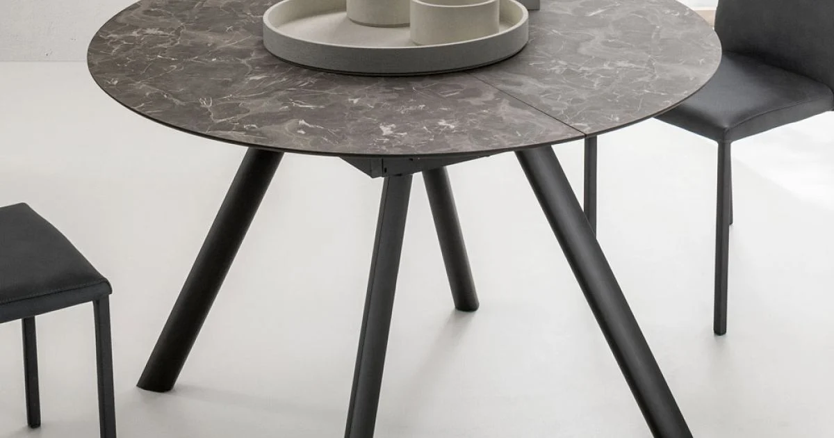 Tavolo Rotondo Allungabile a 170 cm in HPL Stratificato - Convivio
