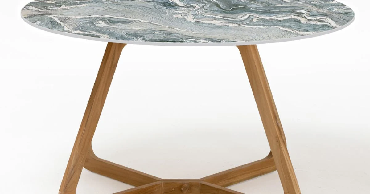 Tavolo Rotondo da Esterno in Ceramica Iconic Ciprus Made in Italy - Pegaso