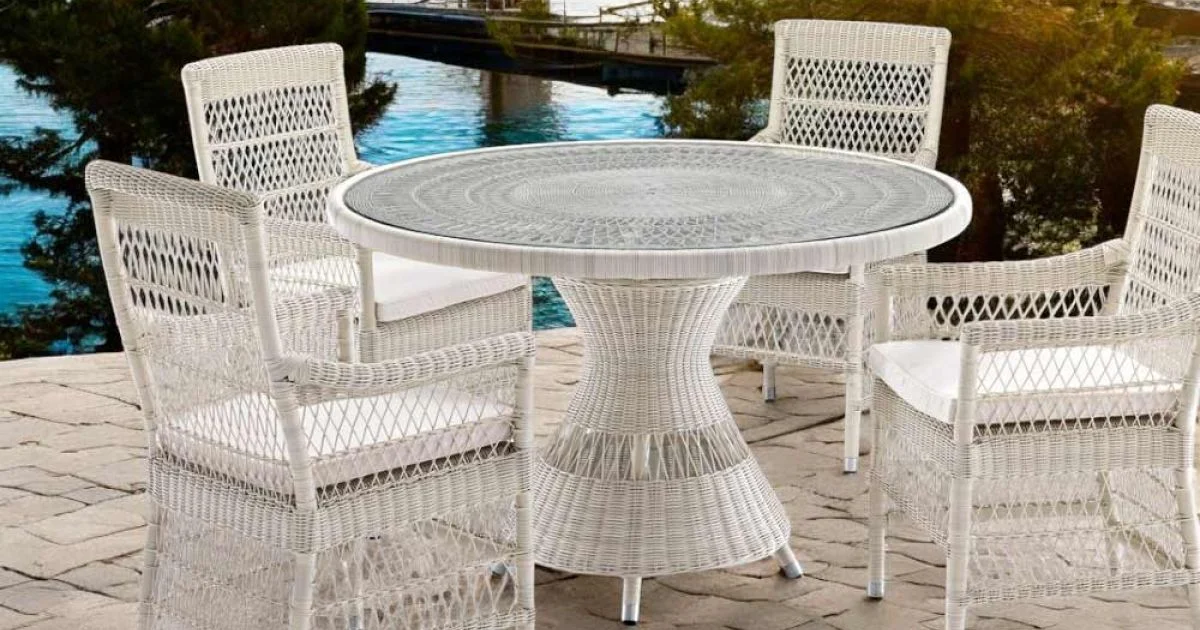 Tavolo Rotondo da Giardino con 4 Poltroncine con Braccioli - Gigi