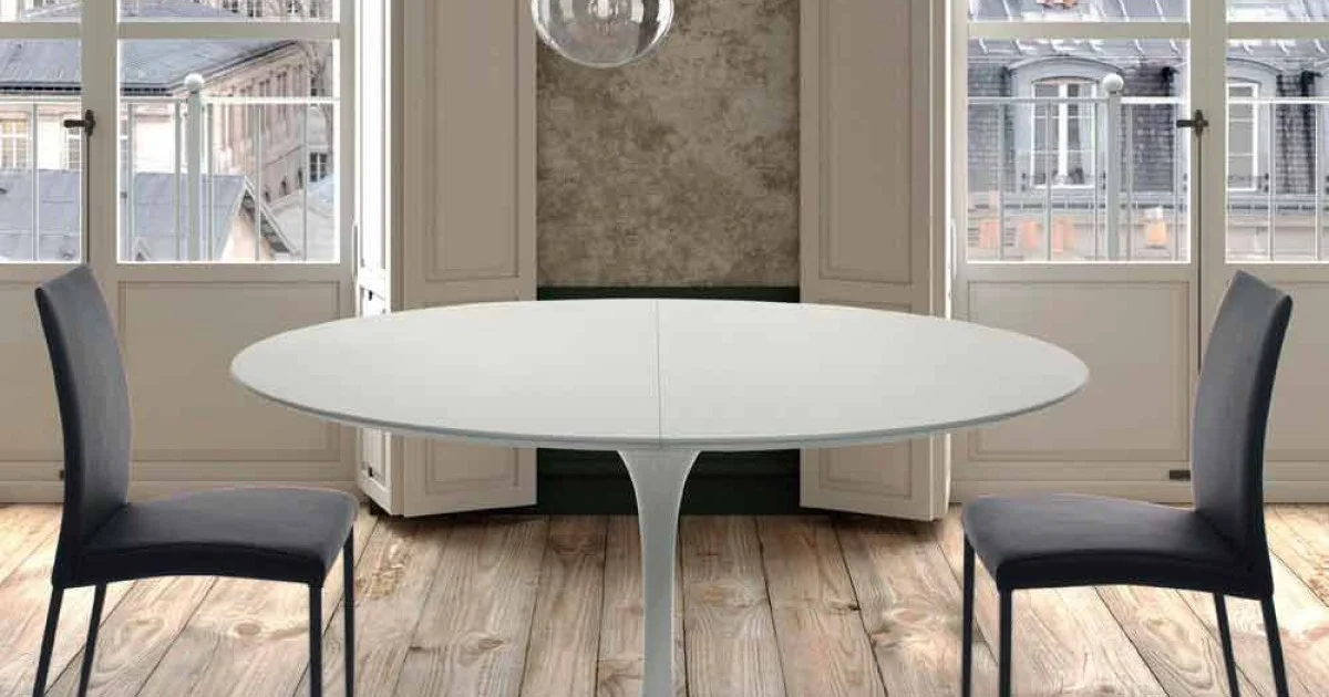 Tavolo Tondo Allungabile fino a 170 cm in Laminato Made in Italy – Dollars