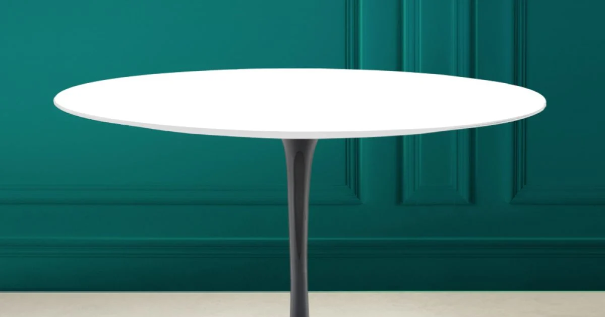 Tavolo Tulip Eero Saarinen H 73 Rotondo in Bianco Assoluto Made in Italy - Scarlet