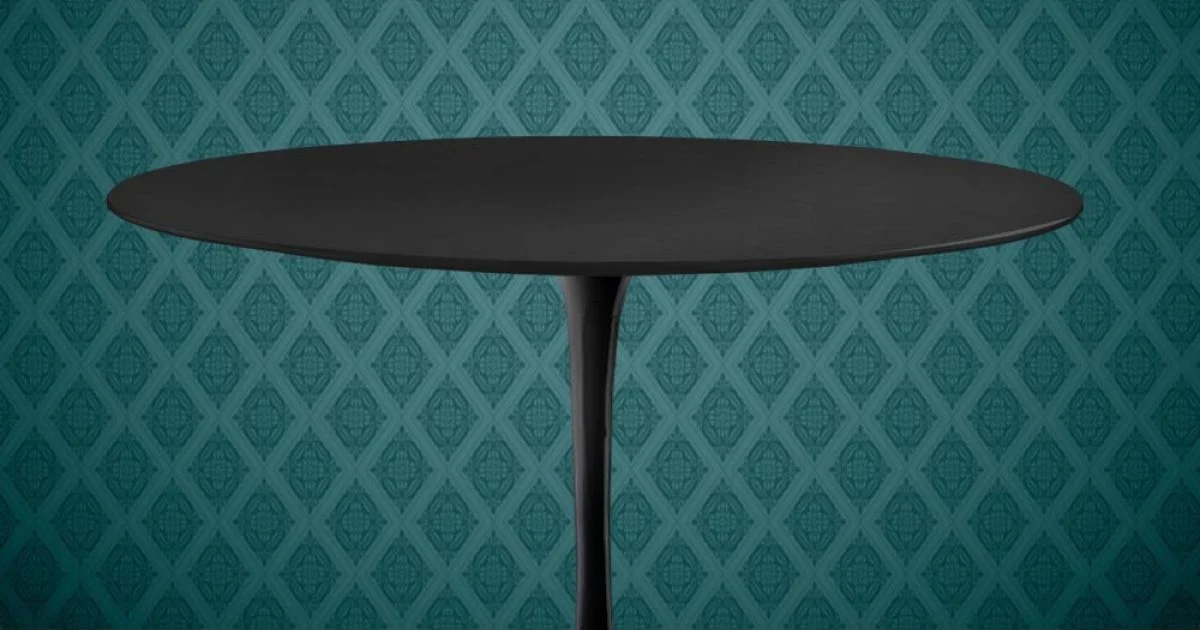 Tavolo Tulip Eero Saarinen H 74 in Ceramica Domoos Made in Italy - Scarlet