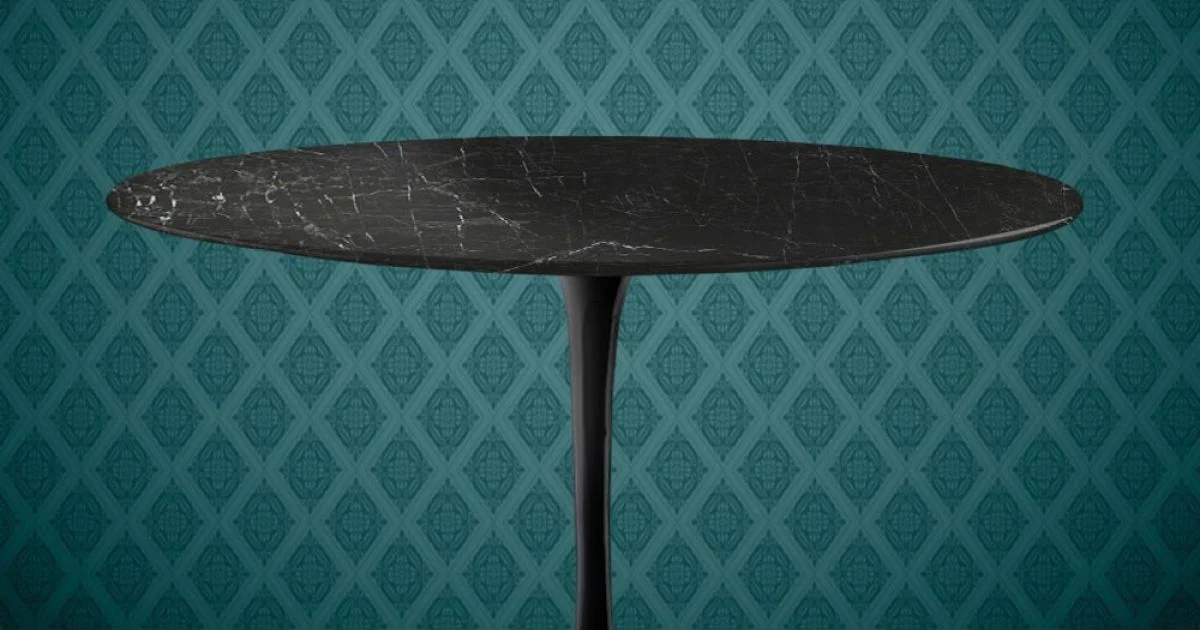 Tavolo Tulip Eero Saarinen H 74 in Ceramica Somnia Made in Italy - Scarlet