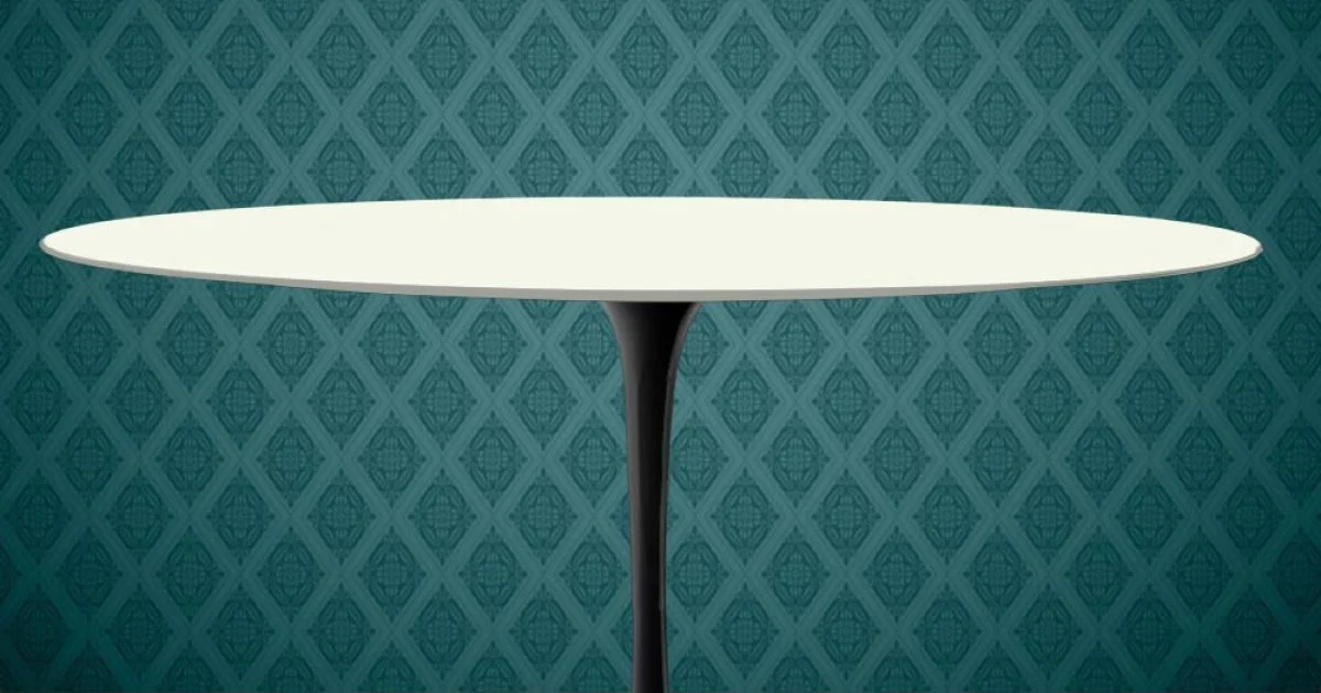 Tavolo Tulip Eero Saarinen H 74 Ovale in Ceramica Moonè Made in Italy - Scarlet