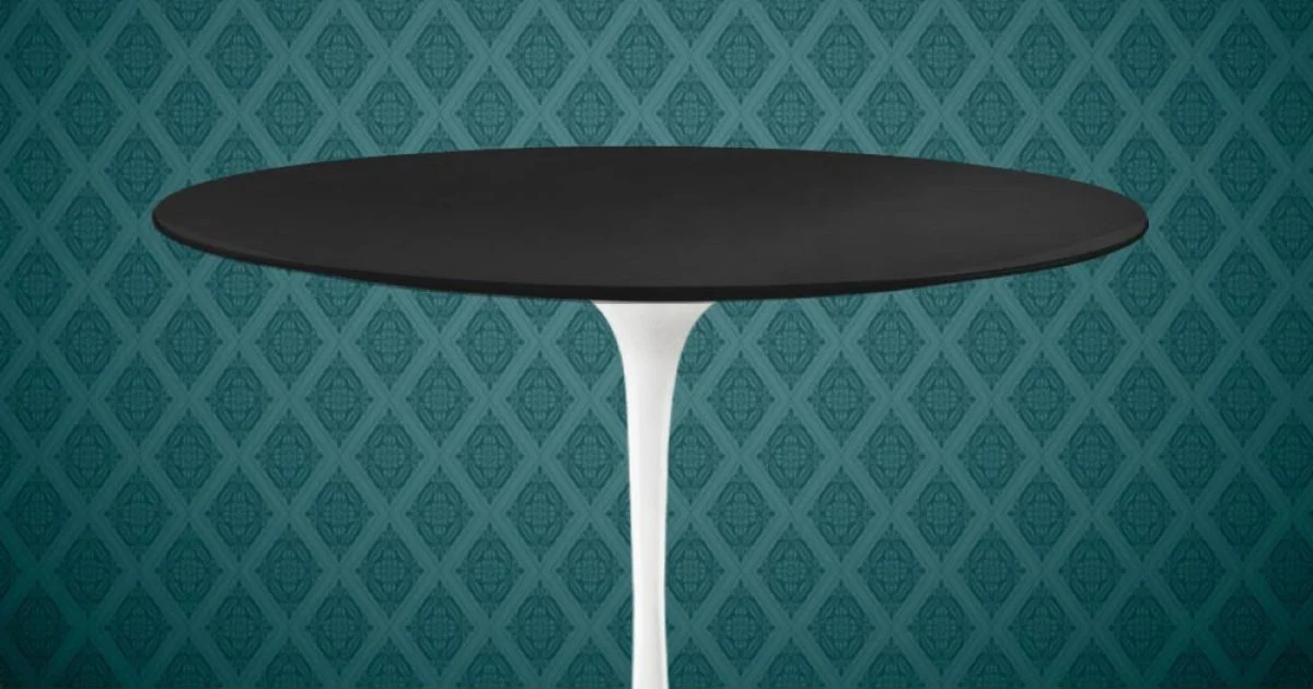 Tavolo Tulip Eero Saarinen H 74 Rotondo in Ceramica Domoos Made in Italy - Scarlet