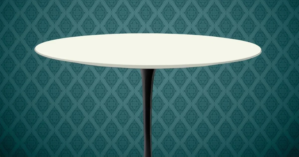 Tavolo Tulip Eero Saarinen H 74 Rotondo in Ceramica Moonè Made in Italy - Scarlet