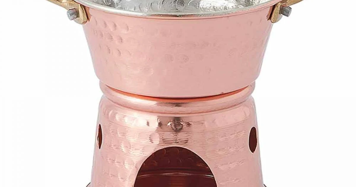 Tegamino per Salsa in Rame Stagnato a Mano con Manici e Base 14 cm - Gianmatteo