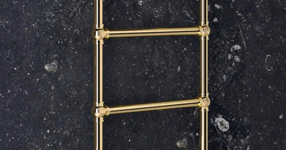 Termoarredo Elettrico Classico in Ottone Cromo o Oro a 200 W - Caesar