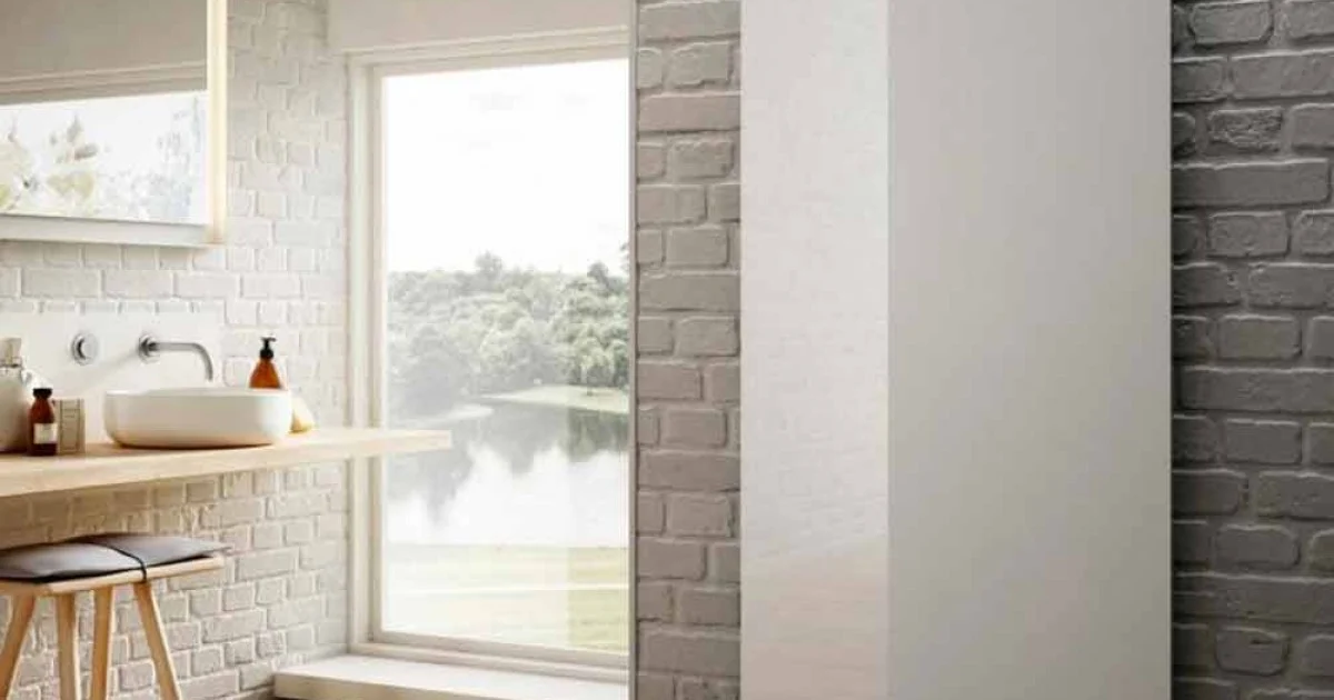 Termoarredo elettrico in vetro bianco di design Star, made in Italy