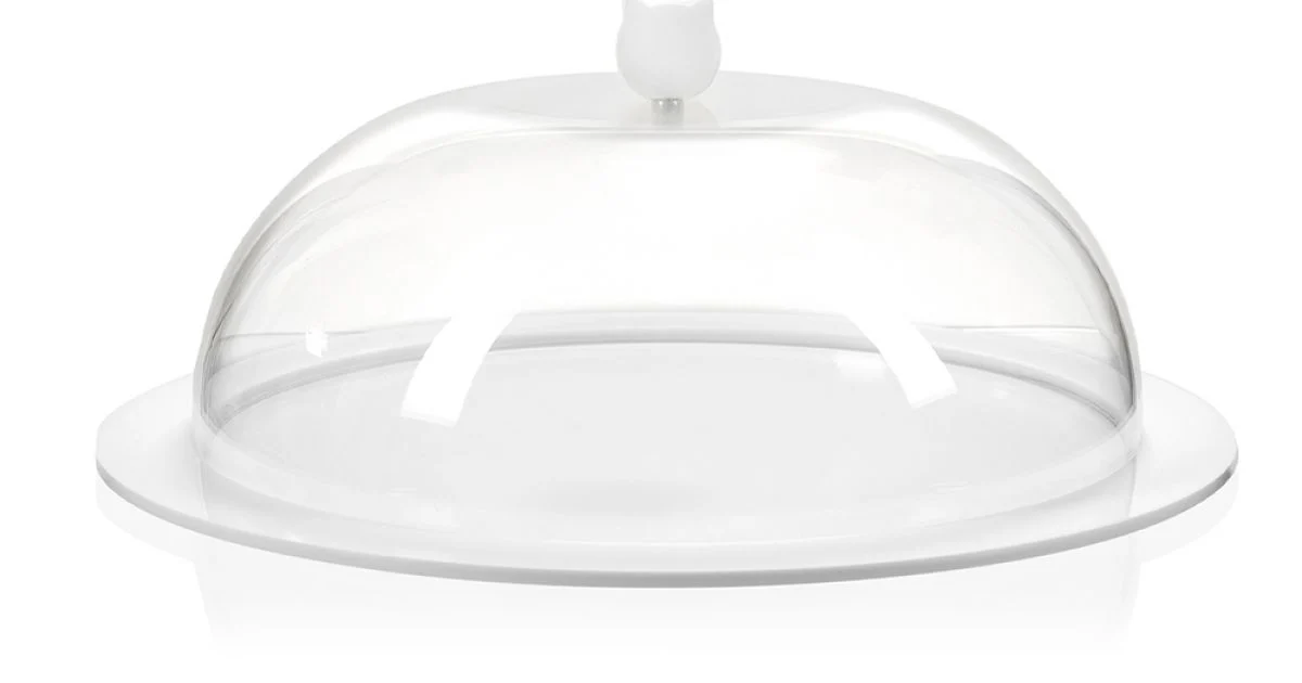 Tortiera Rotonda Plexiglass Trasparente Made in Italy 2 Misure - Crotone