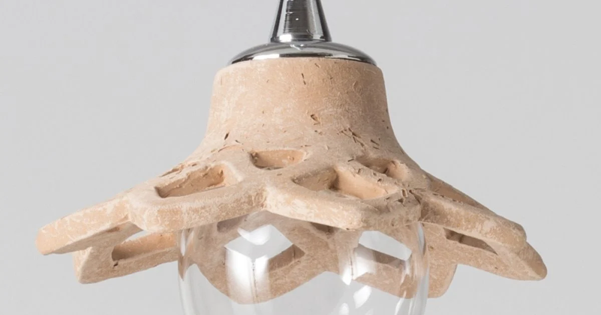 Toscot Apuane lampada a sospensione in terracotta senza rosone Made in Toscana