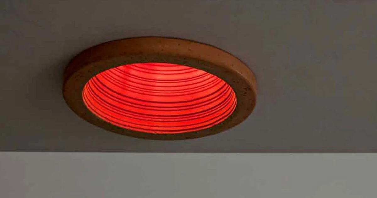 Toscot Carso faro ad incasso Ø14 cm in terracotta made in Toscana