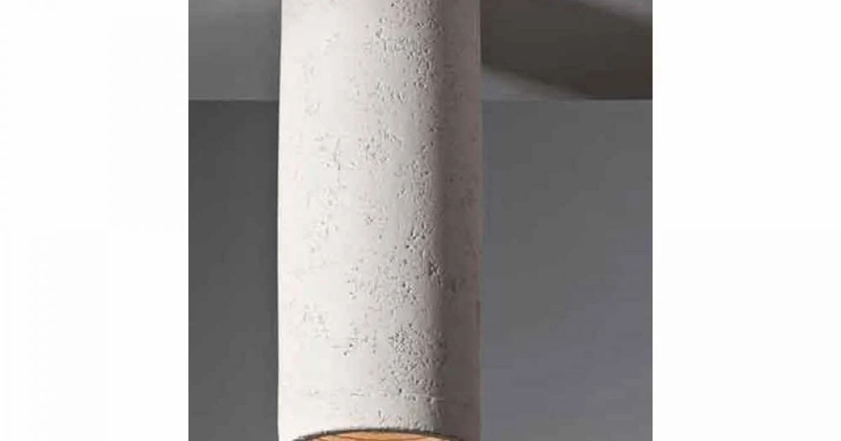 Toscot Carso plafoniera grande Ø13 x H 31cm in terracotta made in Toscana