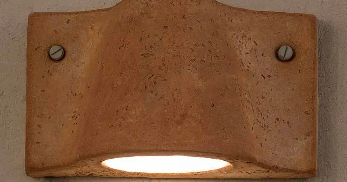 Toscot Lido lampada a muro interno/esterno terracotta made in Italy