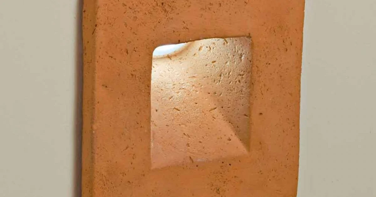 Toscot Square applique a LED quadrata per esterno in terracotta