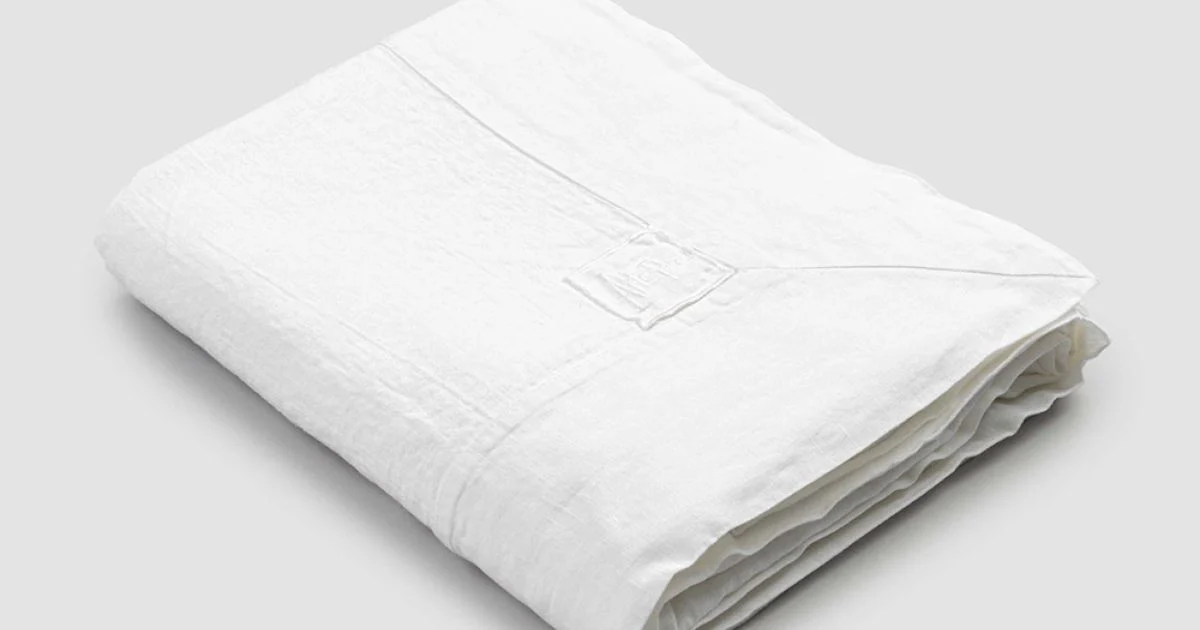 Tovaglia in Lino Rettangolare con Cornice o Pizzo Bianca di Lusso - Davinci