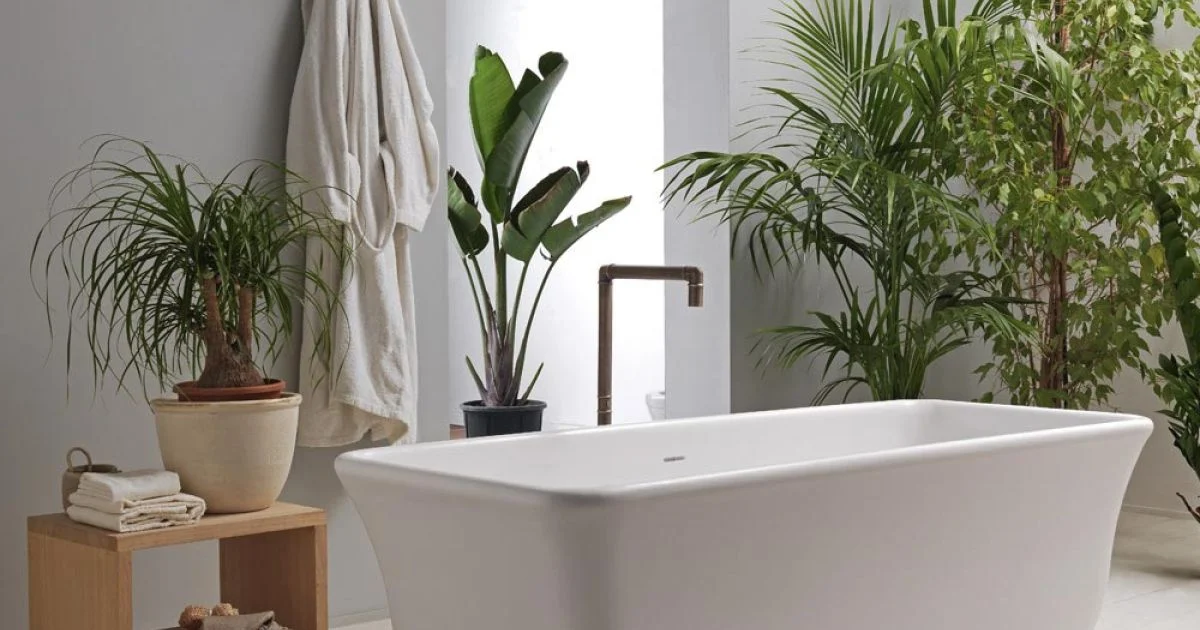 Vasca Bianca Freestanding in Solid Surface Made in Italy - Cleopatra