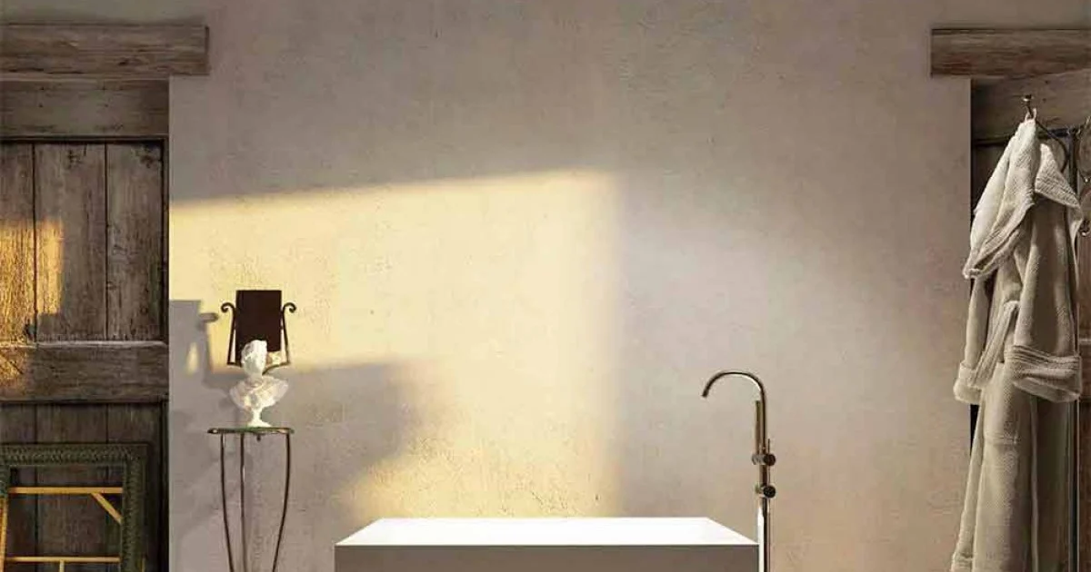Vasca da bagno quadrata freestanding di design Argentera, made in Italy