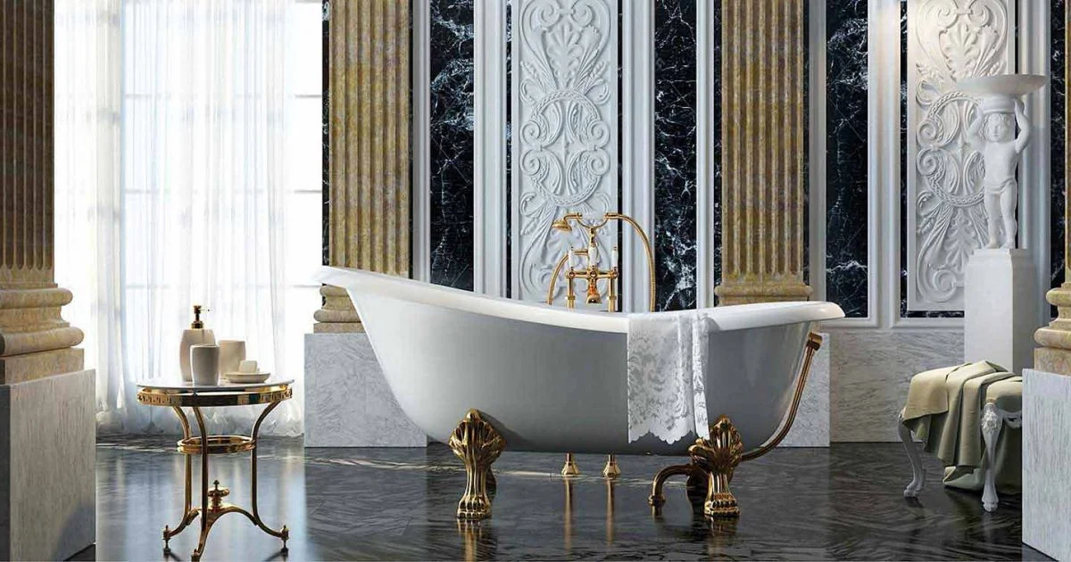 Vasca di design classico freestanding realizzata in Italia, Fregona