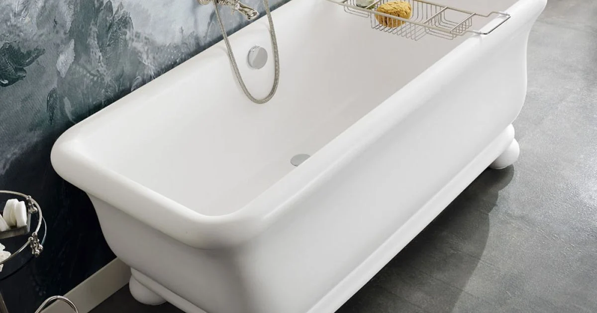 Vasca in Solid Surface Rettangolare Morbida sugli Angoli Made in Italy - Fulvio