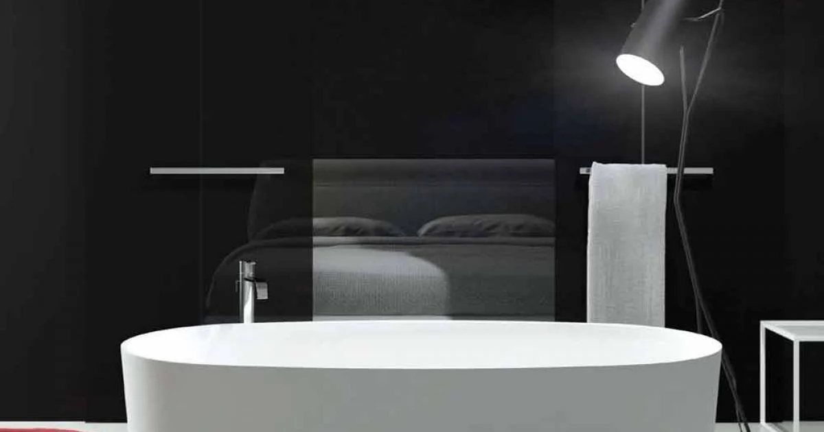Vasca monoblocco freestanding di design prodotta in Italia, Dongo