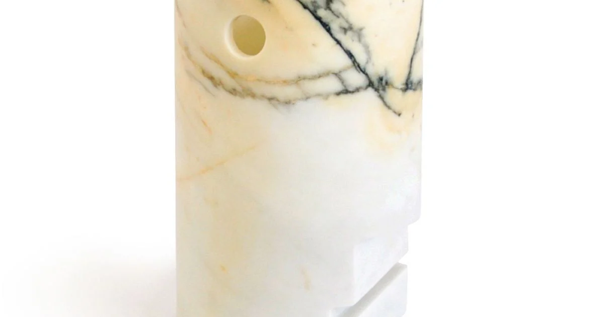 Vaso a Forma di Viso in Marmo Satinato Made in Italy - Asahi