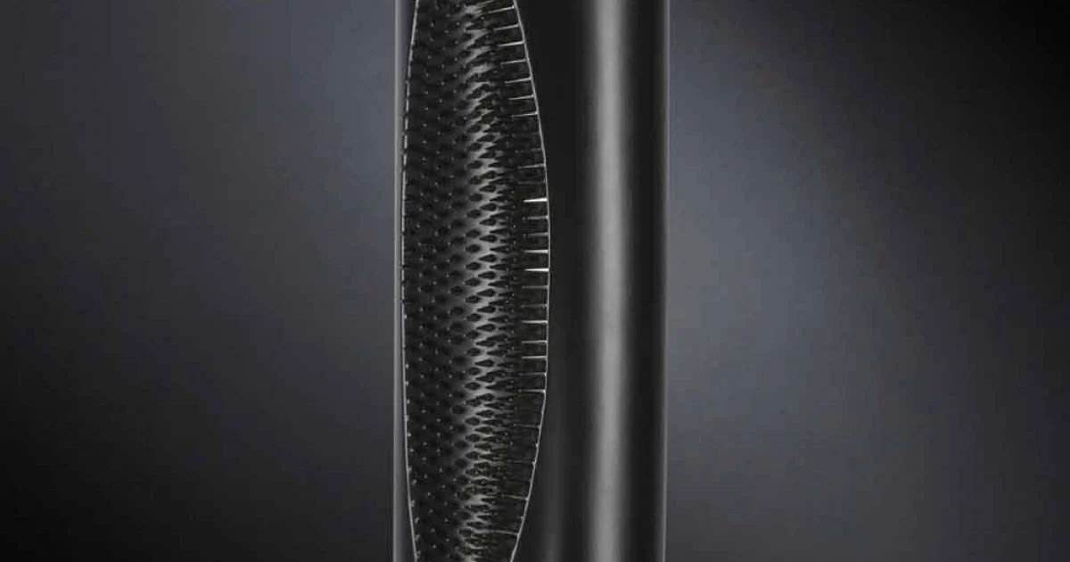 Vaso Alto da Interno in Ceramica Nera Opaca e Acciaio Made in Italy - Jesolo