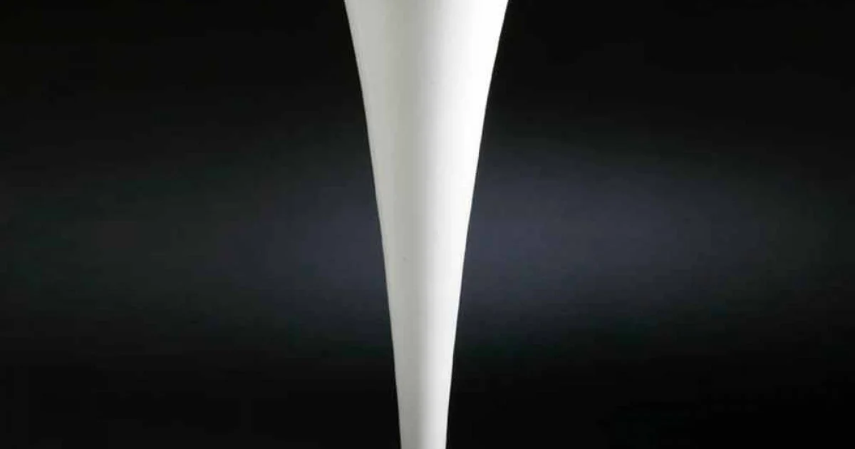 Vaso Alto da Interno in Vetro Bianco e Trasparente Made in Italy - Clodino