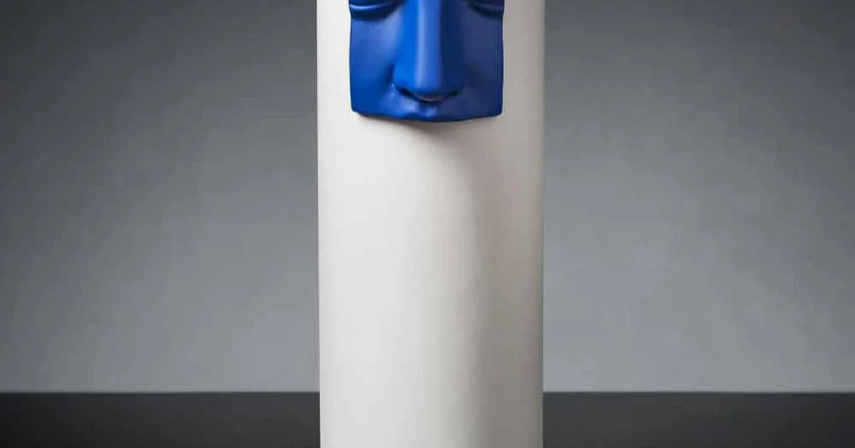 Vaso Alto Moderno in Ceramica con Inserto Colorato Made in Italy - Lexi