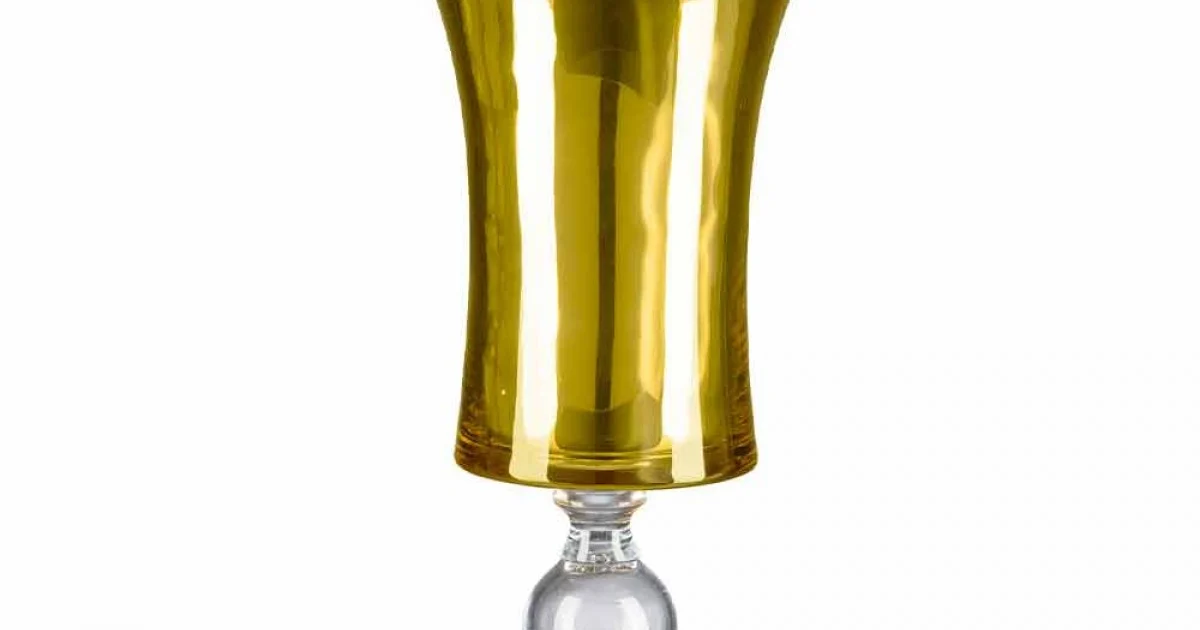 Vaso Artigianale in Vetro Soffiato Bianco o Oro 24k Made in Italy - Canberra