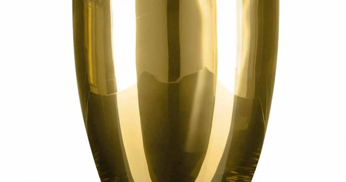 Vaso da Interno in Vetro Soffiato Finitura Oro Lavorato a Mano in Italia - Taka