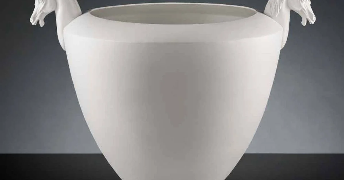Vaso Decorativo Artigianale in Ceramica Bianca o Oro 24k Made in Italy - Jakcy