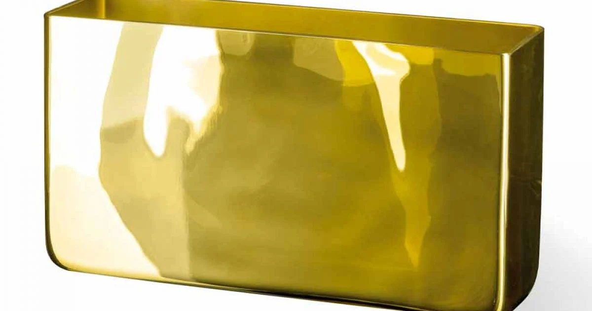 Vaso Decorativo Artigianale in Vetro Soffiato Finitura Oro Made in Italy - Efeso