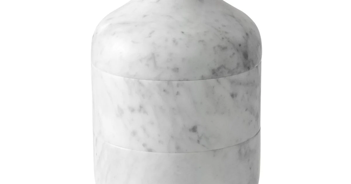 Vaso Decorativo in Marmo Bianco di Carrara Design di Lusso Italiano - Calar
